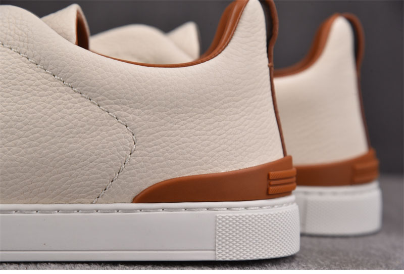 기타 제냐 오프화이트 디어스킨 트리플 스티치 스니커즈 레플리카 11번 이미지 - 신발 | 세미샵 레플리카 사이트