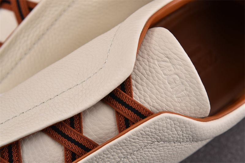 기타 제냐 오프화이트 디어스킨 트리플 스티치 스니커즈 레플리카 4번 이미지 - 신발 | 세미샵 레플리카 사이트