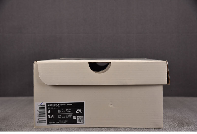 Nike 슈프림 x 나이키 SB 덩크 로우 캠퍼 그린 HQ8487-300 레플리카 6번 이미지 - 신발 | 세미샵 레플리카 사이트