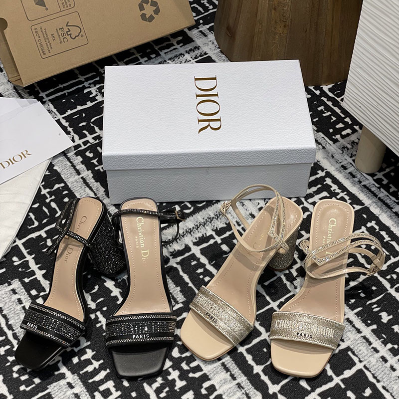 D I O R 디올 25 디오 큐빅 통굽 샌들 레플리카 1번 이미지 - 신발 | 세미샵 레플리카 사이트