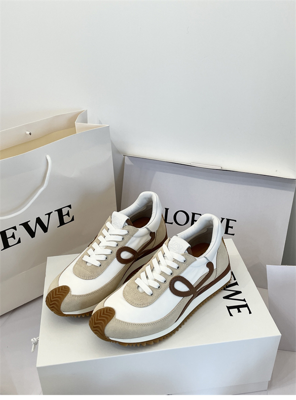 Loewe 로에베 플로우 러너 스니커즈 스웨이드 나일론 화이트 베이지 레플리카 7번 이미지 - 신발 | 세미샵 레플리카 사이트