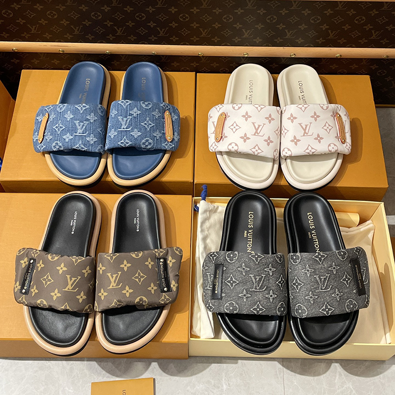 Louis Vuitton 루이비통 풀 필로우 플랫 컴포트 뮬 슬리퍼 레플리카 1번 이미지 - 신발 | 세미샵 레플리카 사이트