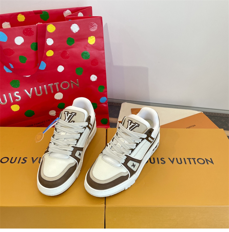 Louis Vuitton 루이비통 LV 트레이너 스니커즈 브라운 레플리카 6번 이미지 - 신발 | 세미샵 레플리카 사이트