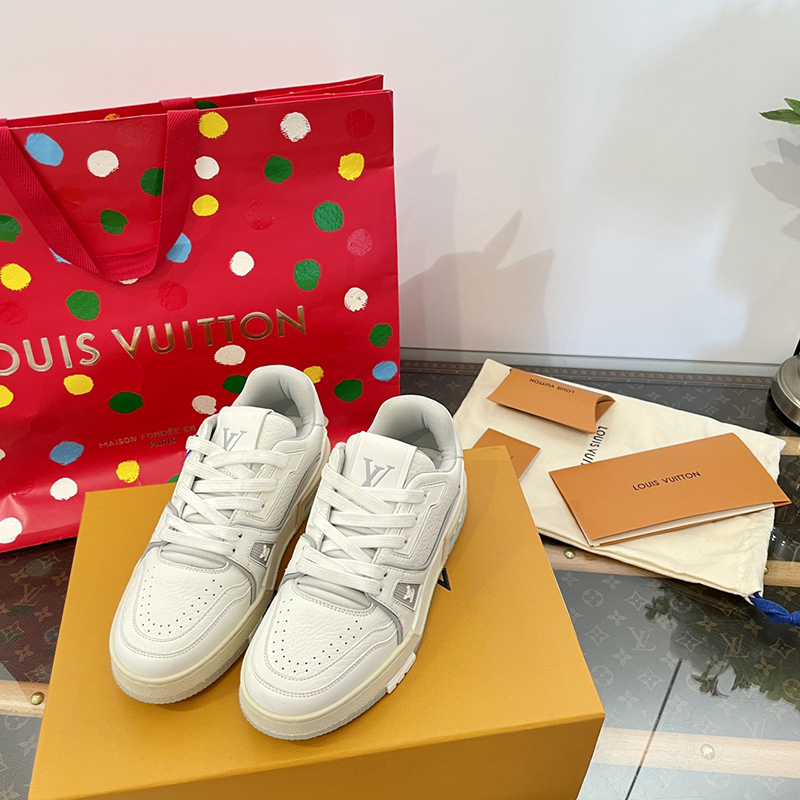 Louis Vuitton 루이비통 LV 트레이너 스니커즈 화이트 레플리카 1번 이미지 - 신발 | 세미샵 레플리카 사이트