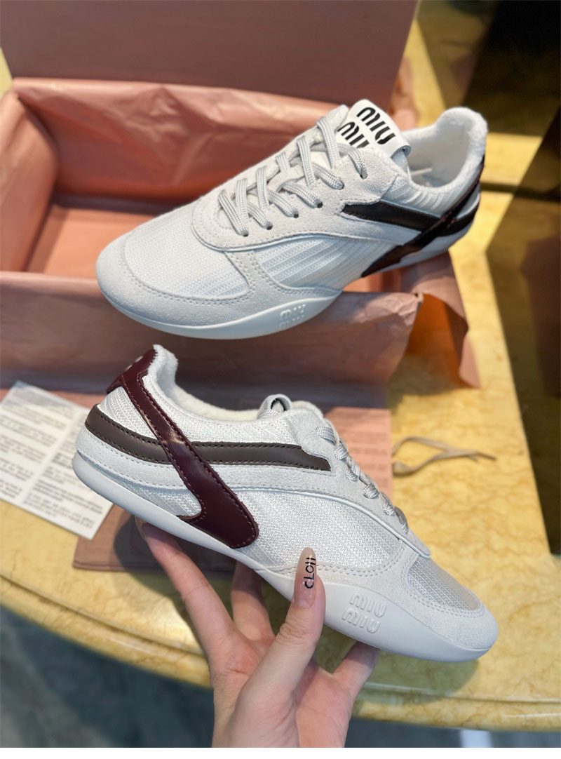 미우미우 미우미우 김나지움 기능성 소재 스니커즈 화이트/버건디 레플리카 7번 이미지 - 신발 | 세미샵 레플리카 사이트