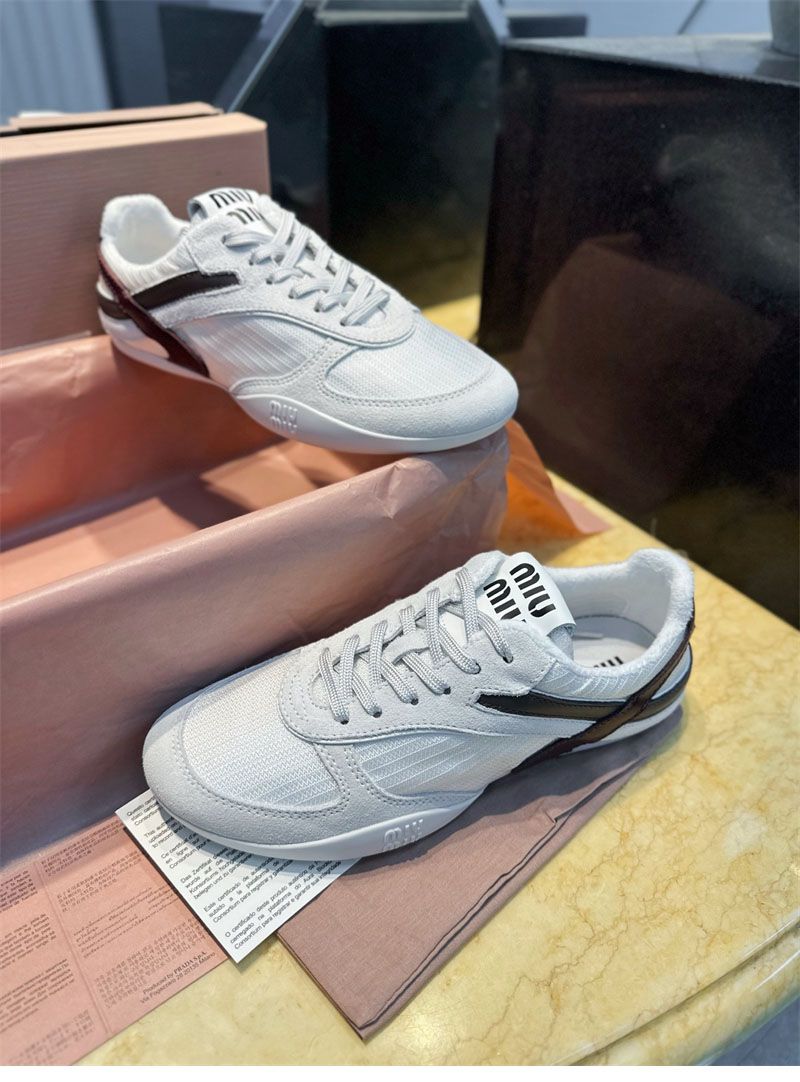 미우미우 미우미우 김나지움 기능성 소재 스니커즈 화이트/버건디 레플리카 9번 이미지 - 신발 | 세미샵 레플리카 사이트