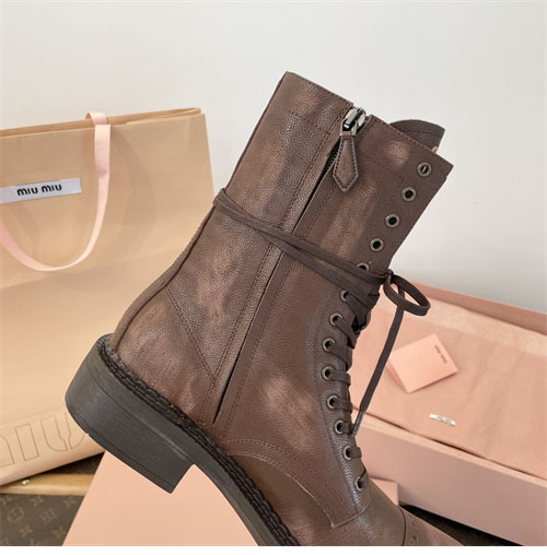 Miu Miu 미우미우 24FW 가죽 레이스 부티 레플리카 30번 이미지 - 신발 | 세미샵 레플리카 사이트