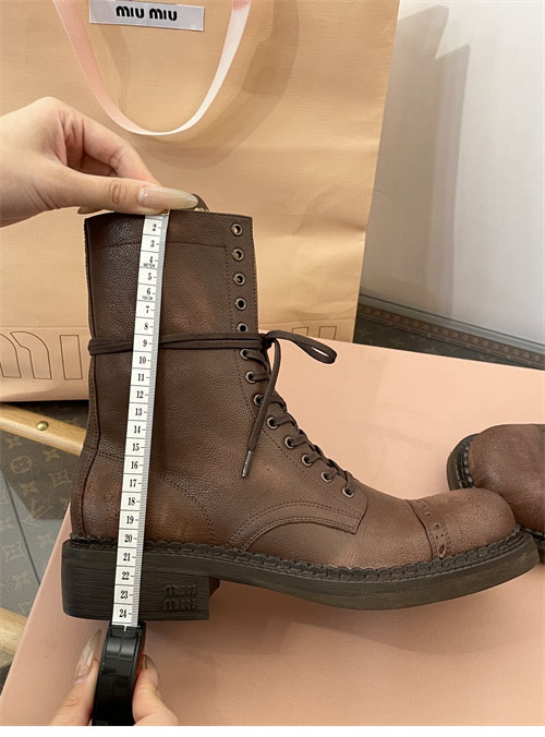 Miu Miu 미우미우 24FW 가죽 레이스 부티 레플리카 35번 이미지 - 신발 | 세미샵 레플리카 사이트