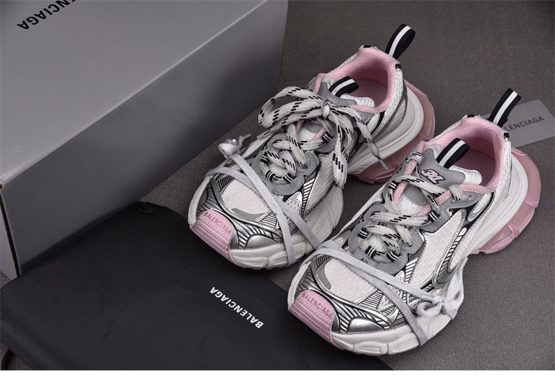 발렌시아가 발렌시아가 3XL 원아웃 이팩트 스니커즈 화이트 핑크 레플리카 2번 이미지 - 신발 | 세미샵 레플리카 사이트
