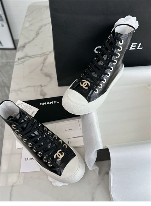샤넬 샤넬 카프스킨 유광 레더 하이탑 스니커즈 레플리카 16번 이미지 - 신발 | 세미샵 레플리카 사이트