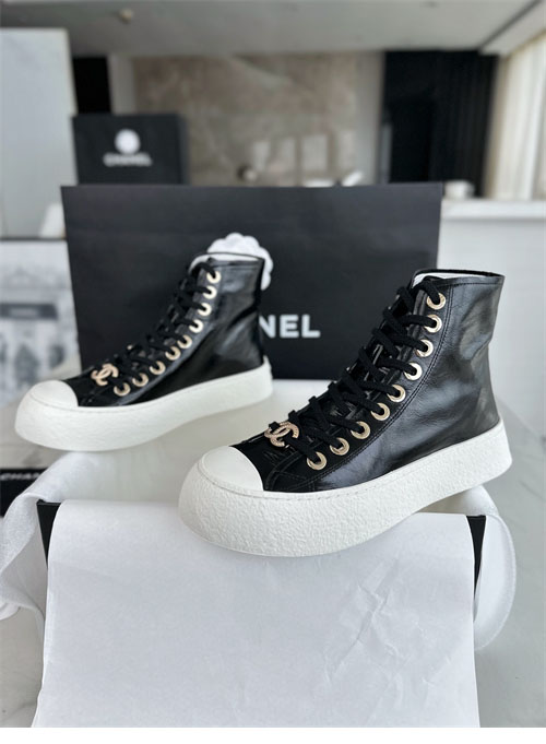 샤넬 샤넬 카프스킨 유광 레더 하이탑 스니커즈 레플리카 17번 이미지 - 신발 | 세미샵 레플리카 사이트