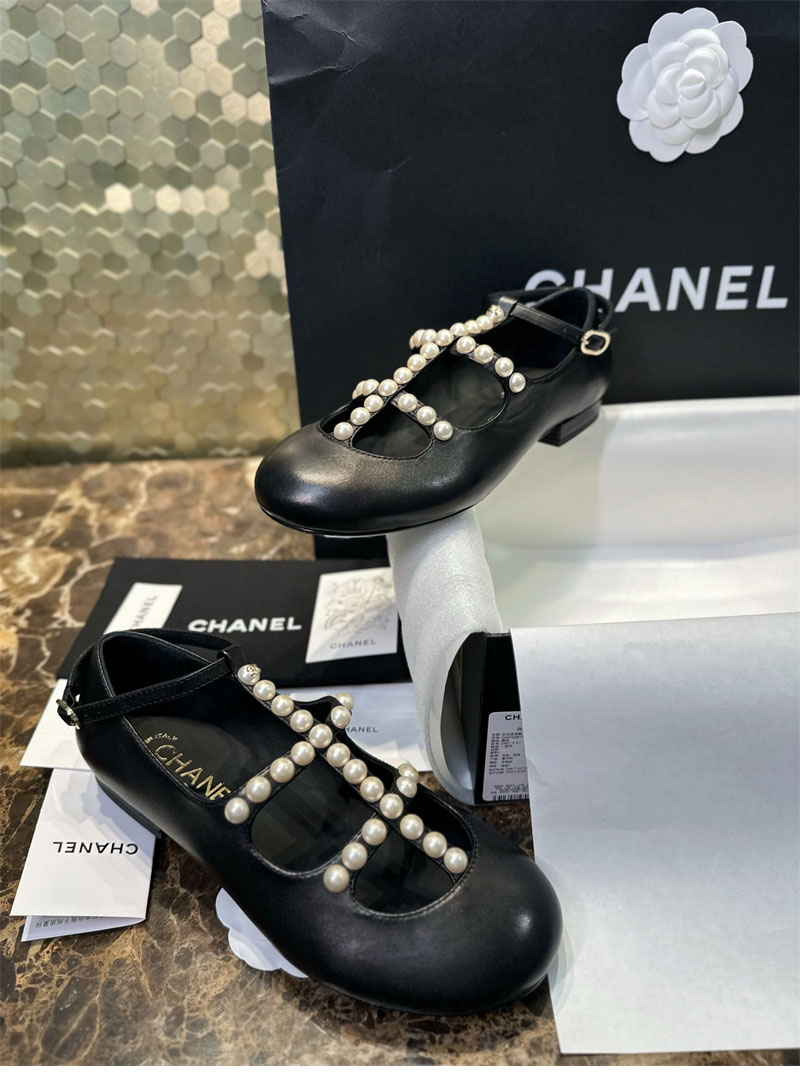 샤넬 샤넬 카프스킨 진주 스트랩 메리제인 구두 레플리카 10번 이미지 - 신발 | 세미샵 레플리카 사이트