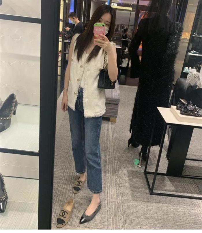 C H A N E L 샤넬 트위드 메리제인 플랫 슈즈 레플리카 2번 이미지 - 신발 | 세미샵 레플리카 사이트