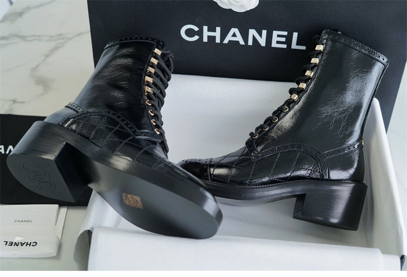 샤넬 샤넬 23B 로고 레이스업 부츠 레플리카 13번 이미지 - 신발 | 세미샵 레플리카 사이트