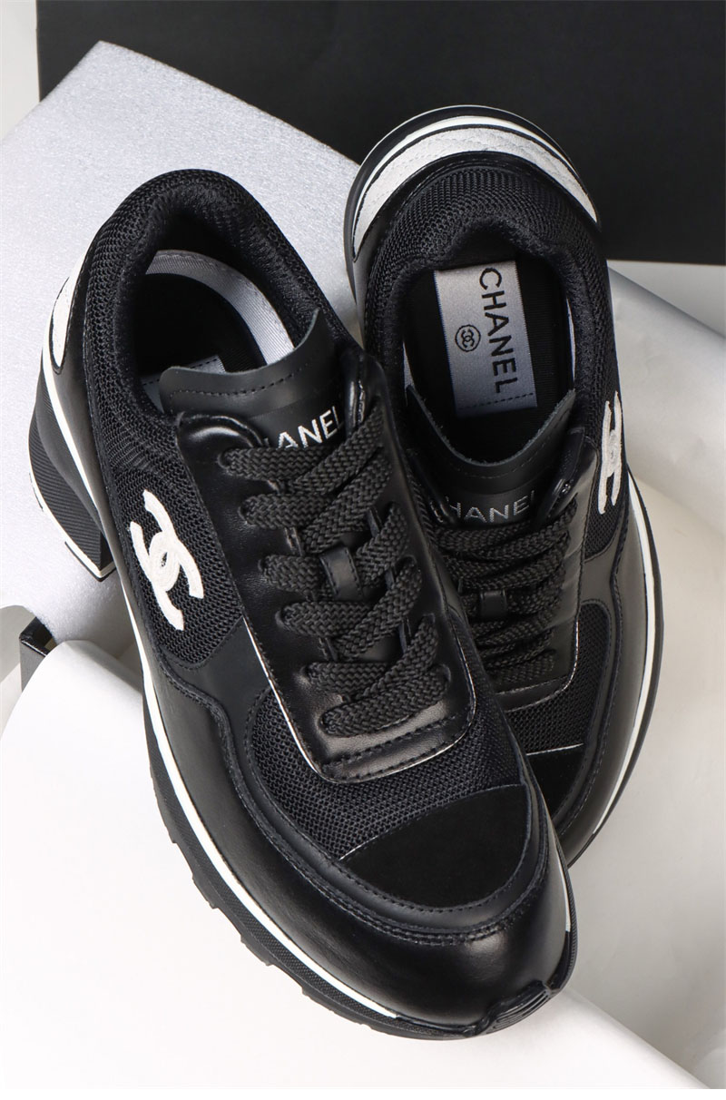 샤넬 샤넬 25K 믹스드 파이버 스니커즈 블랙 레플리카 16번 이미지 - 신발 | 세미샵 레플리카 사이트