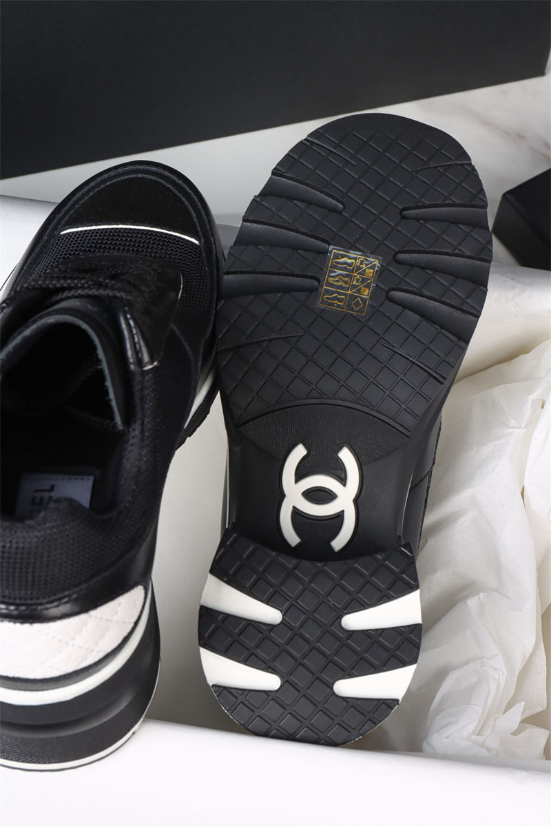 샤넬 샤넬 25K 믹스드 파이버 스니커즈 블랙 레플리카 10번 이미지 - 신발 | 세미샵 레플리카 사이트