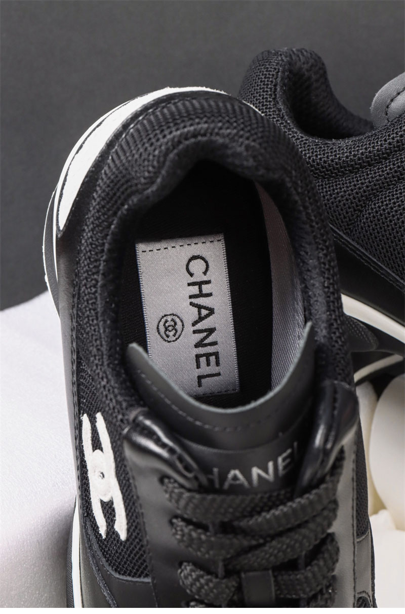 샤넬 샤넬 25K 믹스드 파이버 스니커즈 블랙 레플리카 2번 이미지 - 신발 | 세미샵 레플리카 사이트