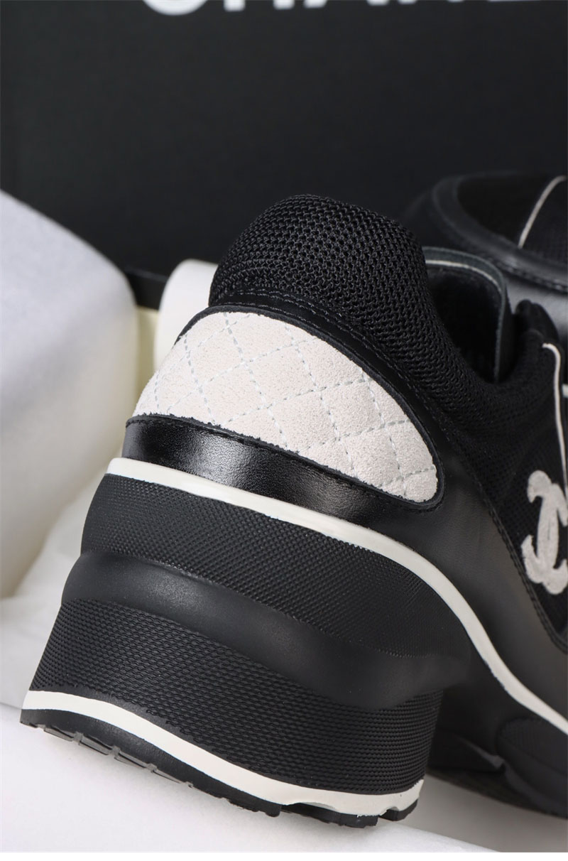 샤넬 샤넬 25K 믹스드 파이버 스니커즈 블랙 레플리카 21번 이미지 - 신발 | 세미샵 레플리카 사이트