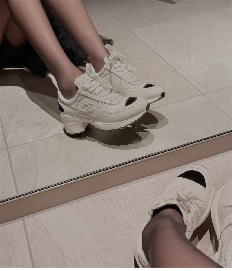 샤넬 샤넬 25K 믹스드 파이버 스니커즈 화이트 레플리카 18번 이미지 - 신발 | 세미샵 레플리카 사이트