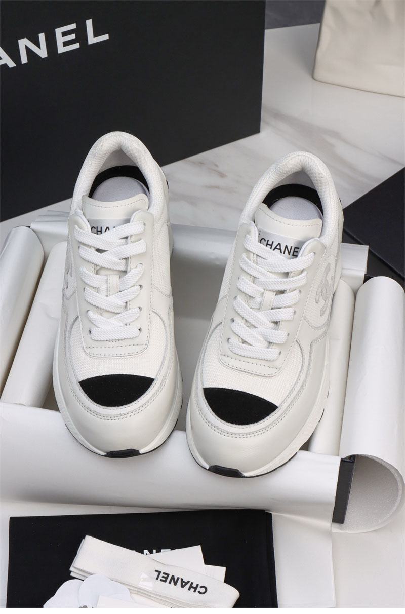 샤넬 샤넬 25K 믹스드 파이버 스니커즈 화이트 레플리카 7번 이미지 - 신발 | 세미샵 레플리카 사이트