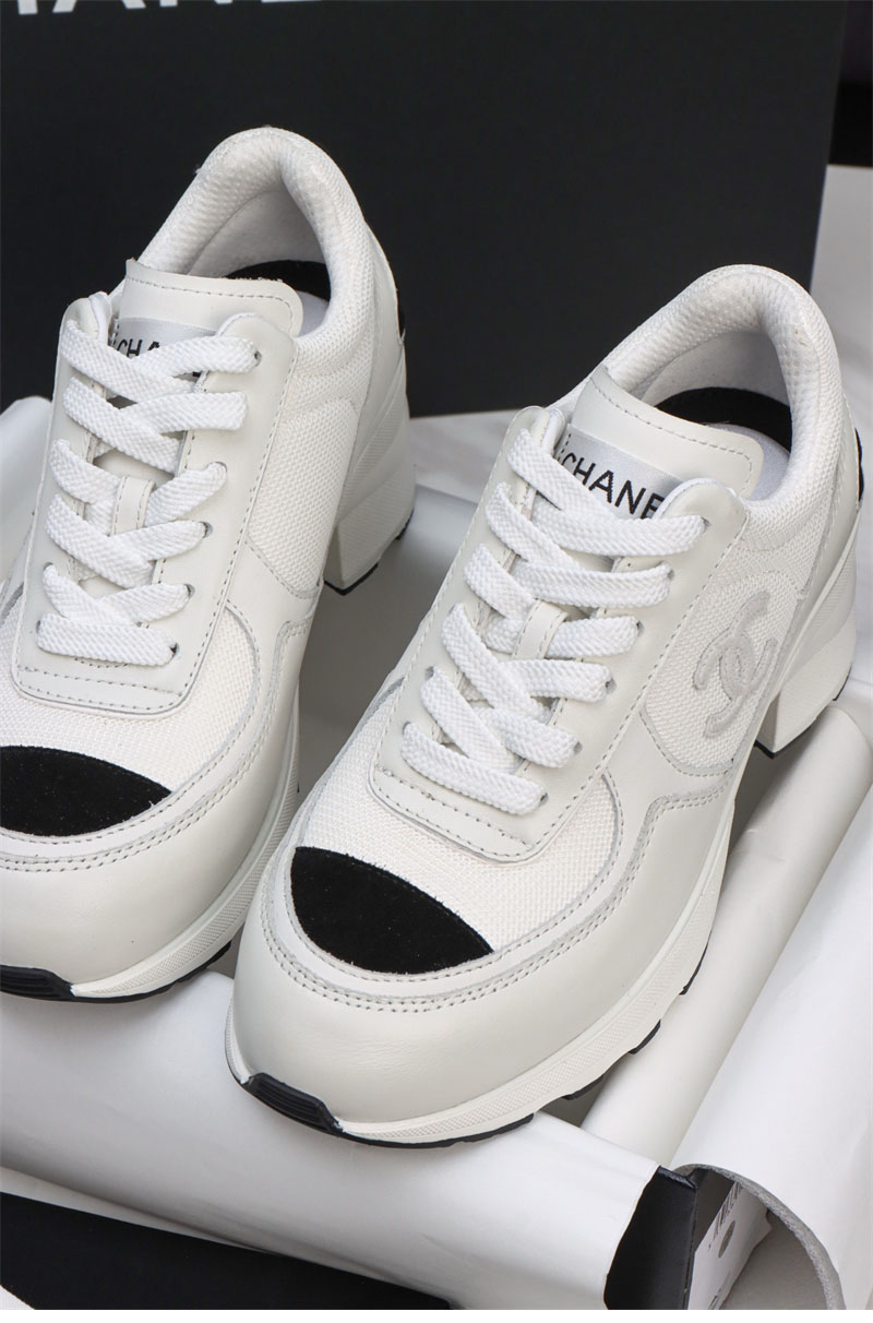 샤넬 샤넬 25K 믹스드 파이버 스니커즈 화이트 레플리카 3번 이미지 - 신발 | 세미샵 레플리카 사이트