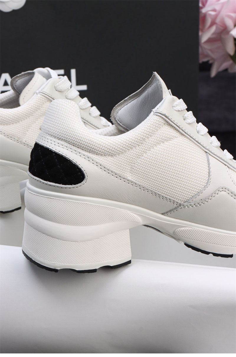 샤넬 샤넬 25K 믹스드 파이버 스니커즈 화이트 레플리카 10번 이미지 - 신발 | 세미샵 레플리카 사이트