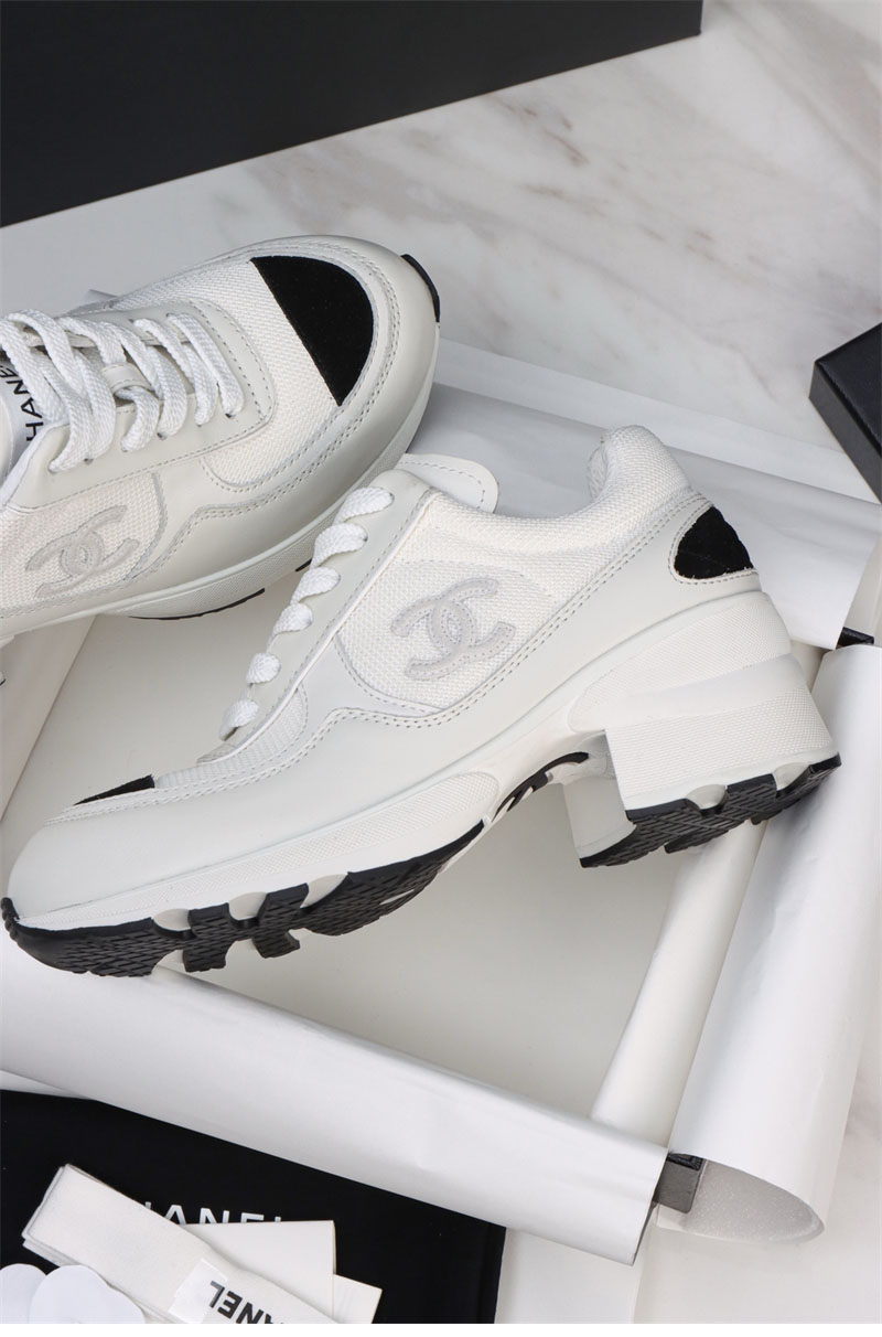 샤넬 샤넬 25K 믹스드 파이버 스니커즈 화이트 레플리카 21번 이미지 - 신발 | 세미샵 레플리카 사이트