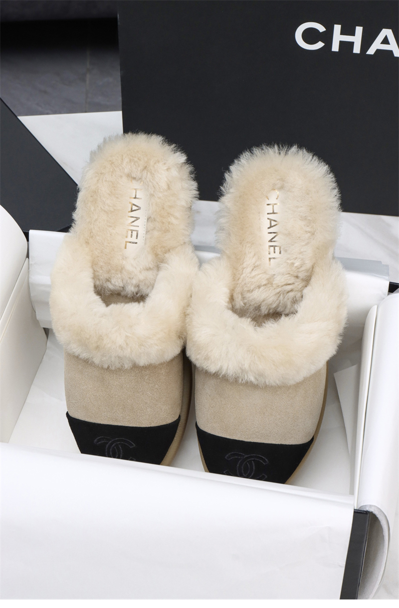 샤넬 샤넬 25 CC로고 시어링 뮬 레플리카 4번 이미지 - 신발 | 세미샵 레플리카 사이트