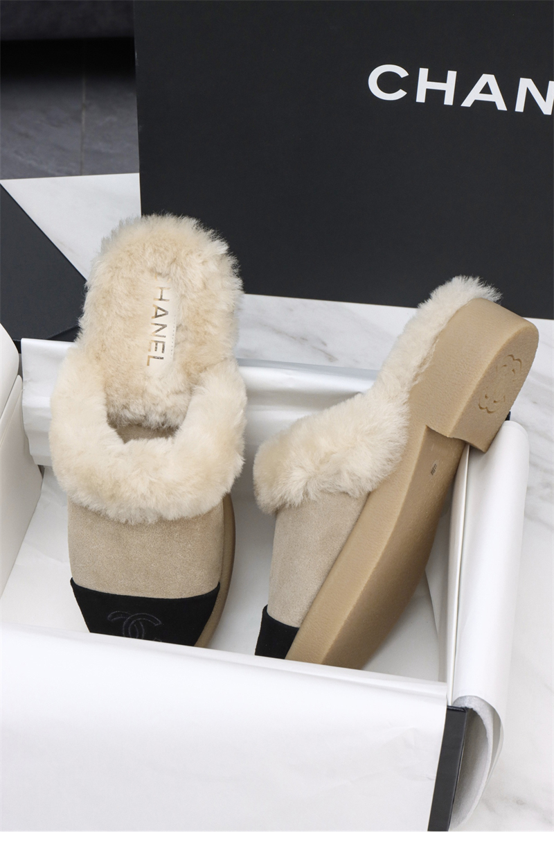 샤넬 샤넬 25 CC로고 시어링 뮬 레플리카 19번 이미지 - 신발 | 세미샵 레플리카 사이트