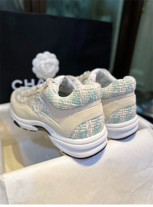 C H A N E L 샤넬 CC로고 코튼 트위드 스니커즈 레플리카 10번 이미지 - 신발 | 세미샵 레플리카 사이트