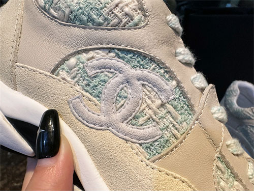 C H A N E L 샤넬 CC로고 코튼 트위드 스니커즈 레플리카 16번 이미지 - 신발 | 세미샵 레플리카 사이트