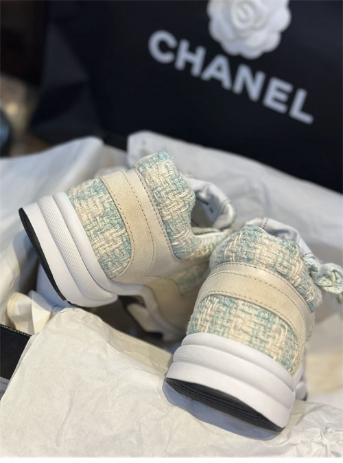 C H A N E L 샤넬 CC로고 코튼 트위드 스니커즈 레플리카 18번 이미지 - 신발 | 세미샵 레플리카 사이트