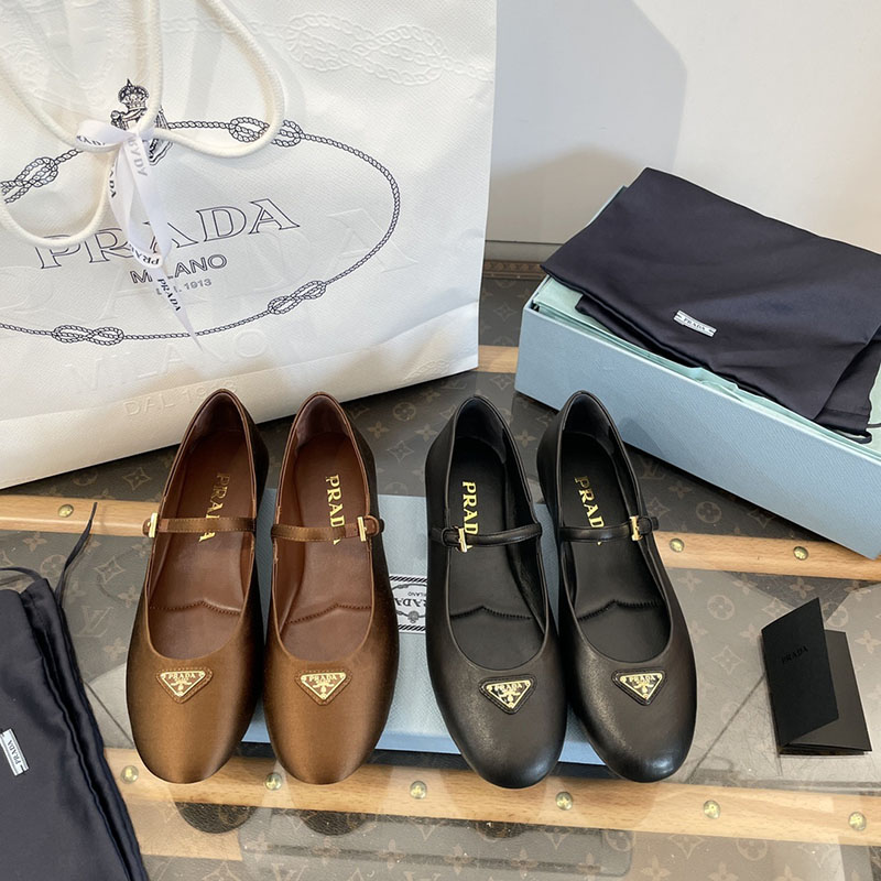 P R A D A 프라다 나파 가죽 발레리나 슈즈 레플리카 1번 이미지 - 신발 | 세미샵 레플리카 사이트