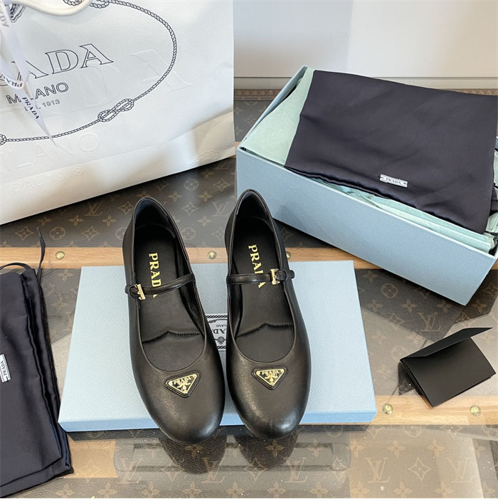 P R A D A 프라다 나파 가죽 발레리나 슈즈 레플리카 5번 이미지 - 신발 | 세미샵 레플리카 사이트