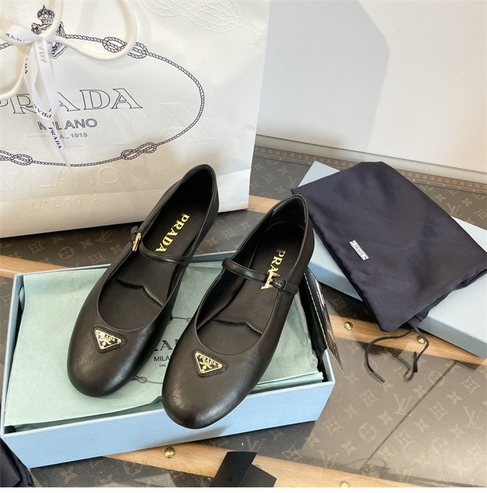 P R A D A 프라다 나파 가죽 발레리나 슈즈 레플리카 9번 이미지 - 신발 | 세미샵 레플리카 사이트