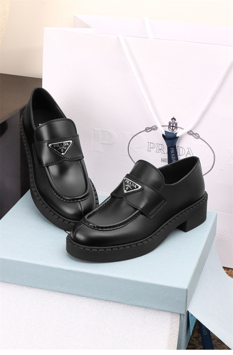 프라다 프라다 초콜릿 브러시드 레더 로퍼 레플리카 9번 이미지 - 신발 | 세미샵 레플리카 사이트