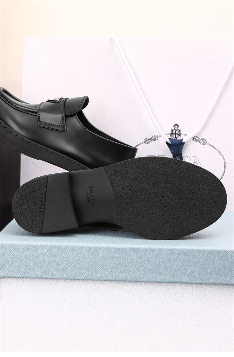 프라다 프라다 초콜릿 브러시드 레더 로퍼 레플리카 4번 이미지 - 신발 | 세미샵 레플리카 사이트