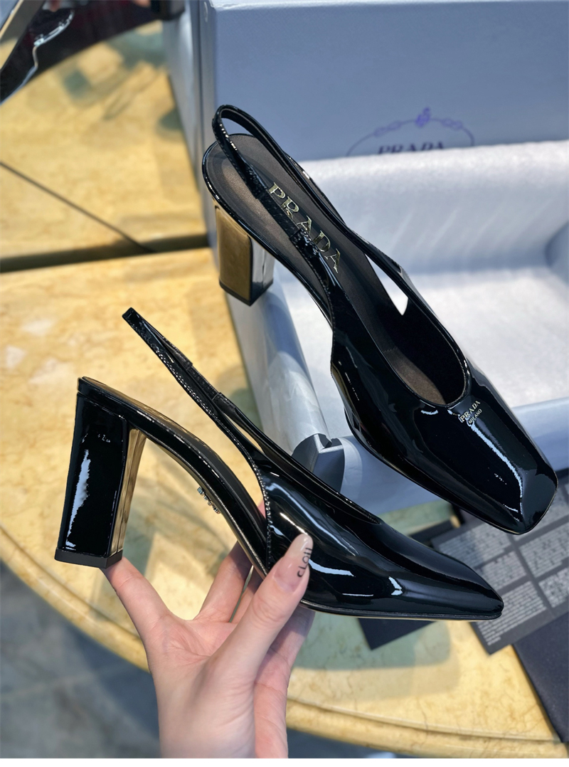 P R A D A 프라다 페이턴트 레더 슬링백 펌프스 레플리카 5번 이미지 - 신발 | 세미샵 레플리카 사이트