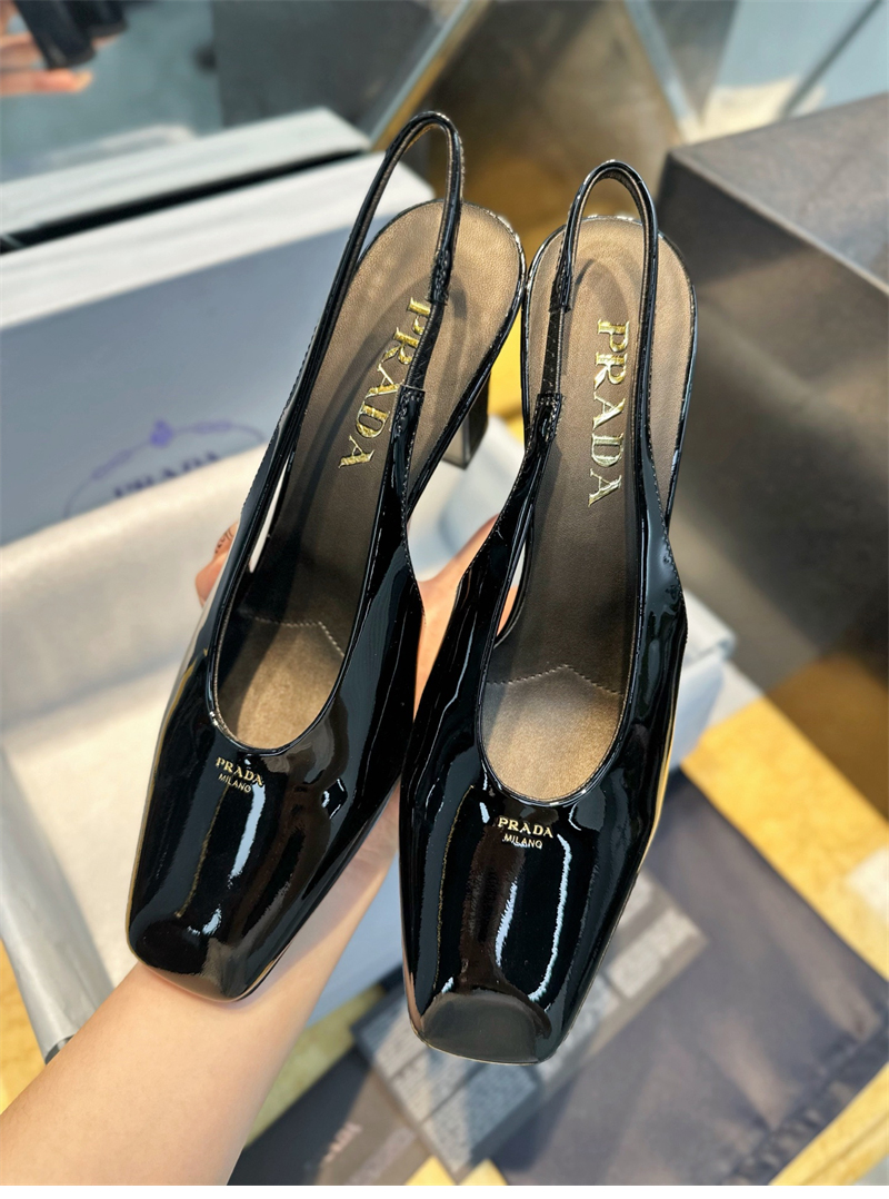P R A D A 프라다 페이턴트 레더 슬링백 펌프스 레플리카 6번 이미지 - 신발 | 세미샵 레플리카 사이트