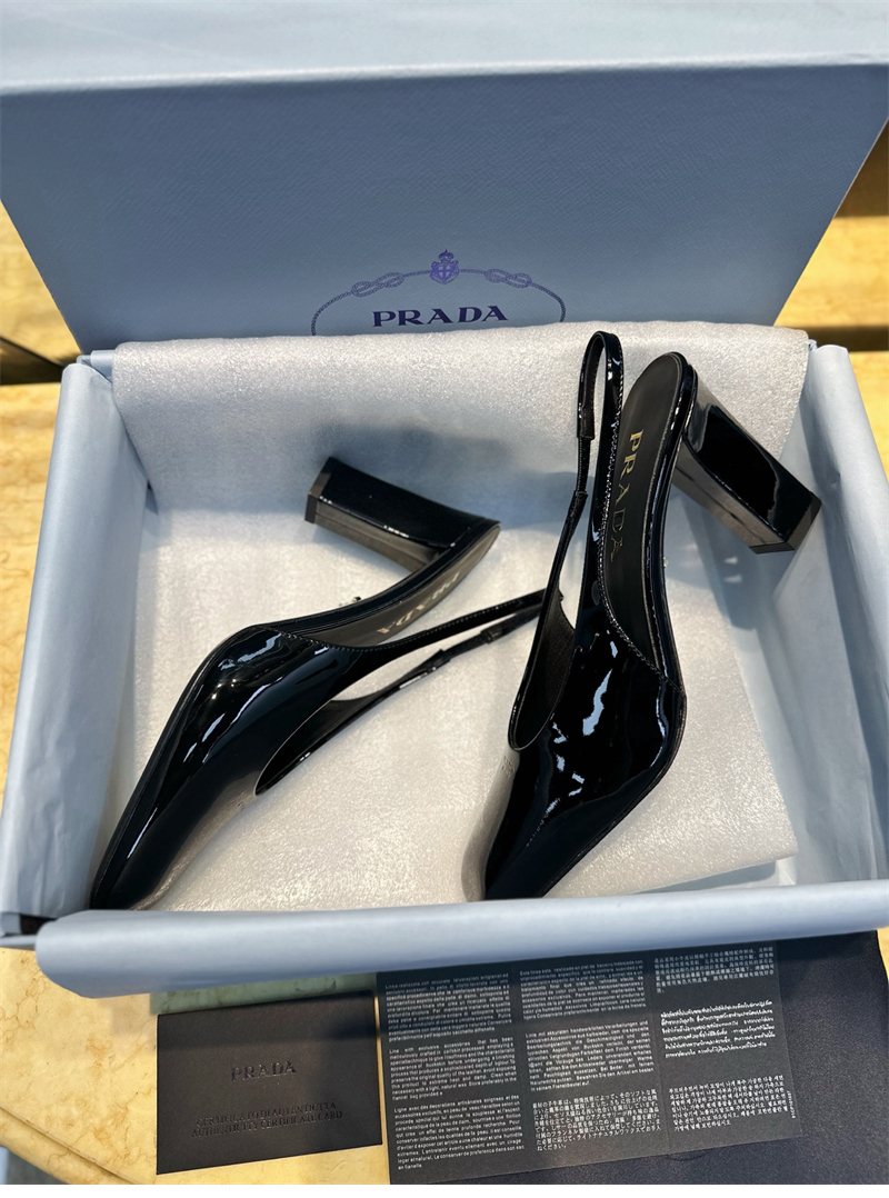 P R A D A 프라다 페이턴트 레더 슬링백 펌프스 레플리카 7번 이미지 - 신발 | 세미샵 레플리카 사이트