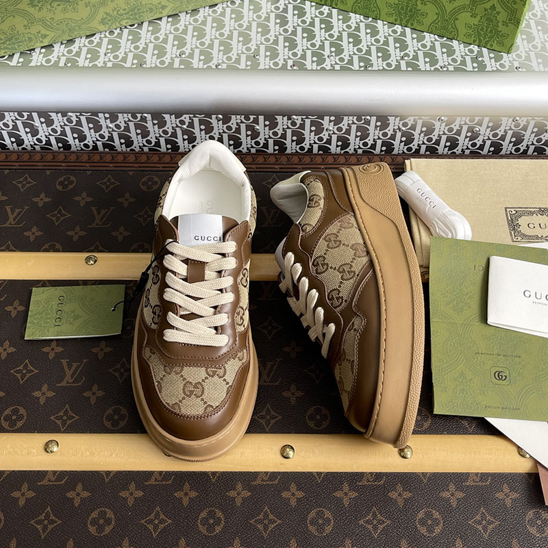 Gucci 구찌 GG 캔버스 스니커즈 브라운 GG 수프림 레플리카 1번 이미지 - 신발 | 세미샵 레플리카 사이트