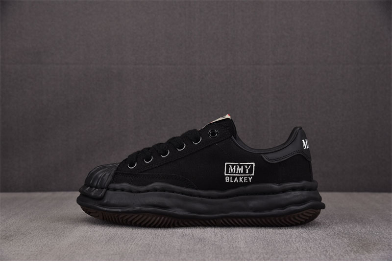 *기타 메종 미하라 야스히로 블레이키 OG 솔 캔버스 로우 스니커즈 블랙 레플리카 5번 이미지 - 신발 | 세미샵 레플리카 사이트