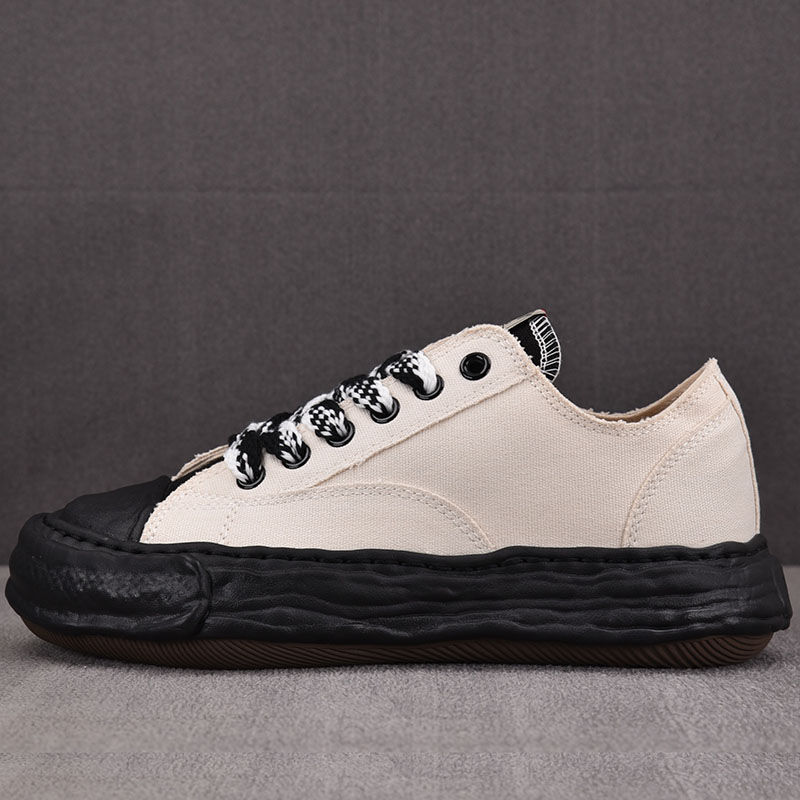 *기타 미하라 야스히로 피터슨23 OG 솔 캔버스 스니커즈 흰검 레플리카 1번 이미지 - 신발 | 세미샵 레플리카 사이트