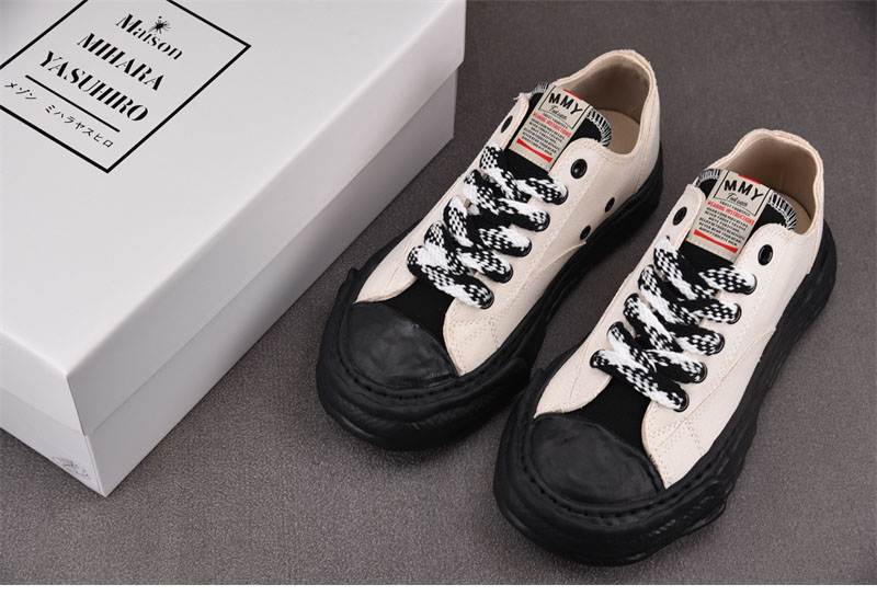 *기타 미하라 야스히로 피터슨23 OG 솔 캔버스 스니커즈 흰검 레플리카 5번 이미지 - 신발 | 세미샵 레플리카 사이트