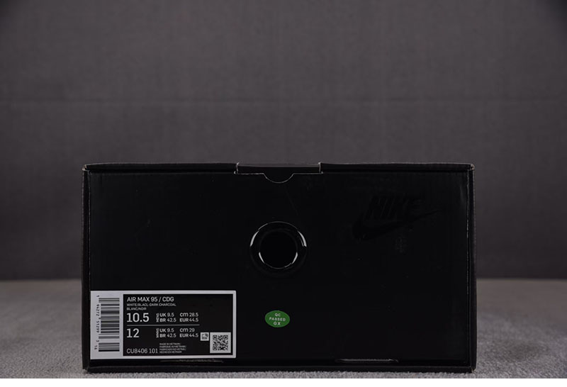 Comme Des Garcons 나이키 x 꼼데가르송 에어맥스 95 블랙 그레이 CU8406-101 레플리카 7번 이미지 - 신발 | 세미샵 레플리카 사이트