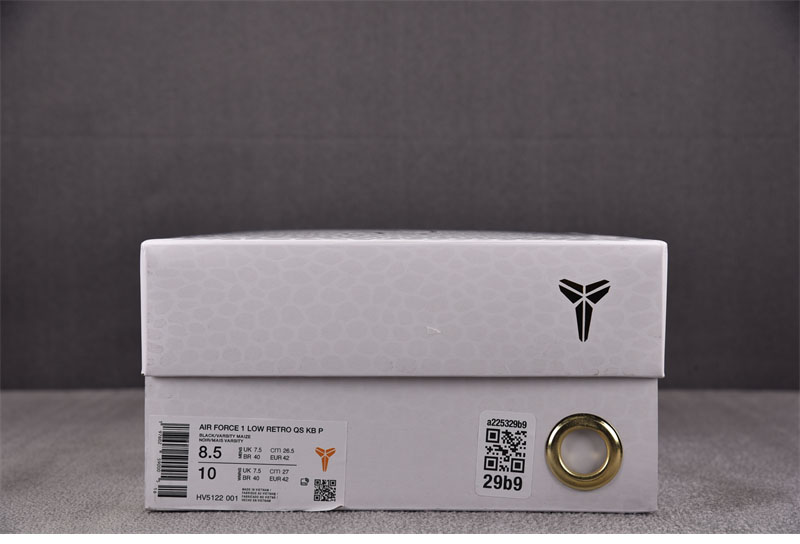 Nike 나이키 x 코비 브라이언트 에어포스 1 레이커스 어웨이 블랙 HV5122-001 레플리카 7번 이미지 - 신발 | 세미샵 레플리카 사이트