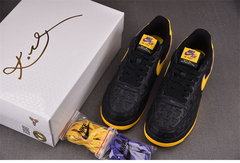 Nike 나이키 x 코비 브라이언트 에어포스 1 레이커스 어웨이 블랙 HV5122-001 레플리카 8번 이미지 - 신발 | 세미샵 레플리카 사이트