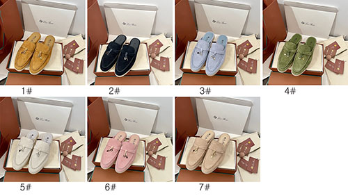 로로피아나 바부슈 참 워크 로퍼 뮬 스웨이드 - 상세 이미지