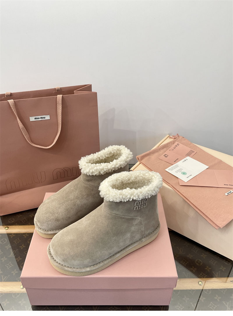 미우미우 미우미우 시어링 어그 부츠 스웨이드 레플리카 1번 이미지 - 신발 | 세미샵 레플리카 사이트