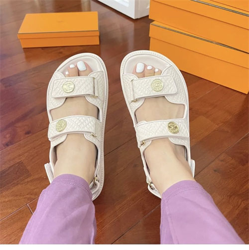 샤넬 22P CC 벨크로 스트랩 샌들 핑크 - 상세 이미지